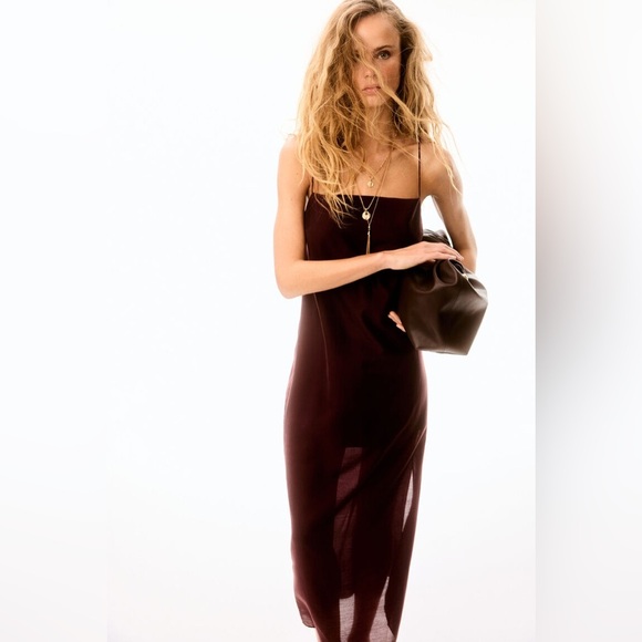 NWT H&M SHEER SLIP DRESS - Picture 2 of 5